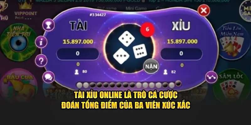 Tài xỉu online là trò cá cược đoán tổng điểm của ba viên xúc xắc